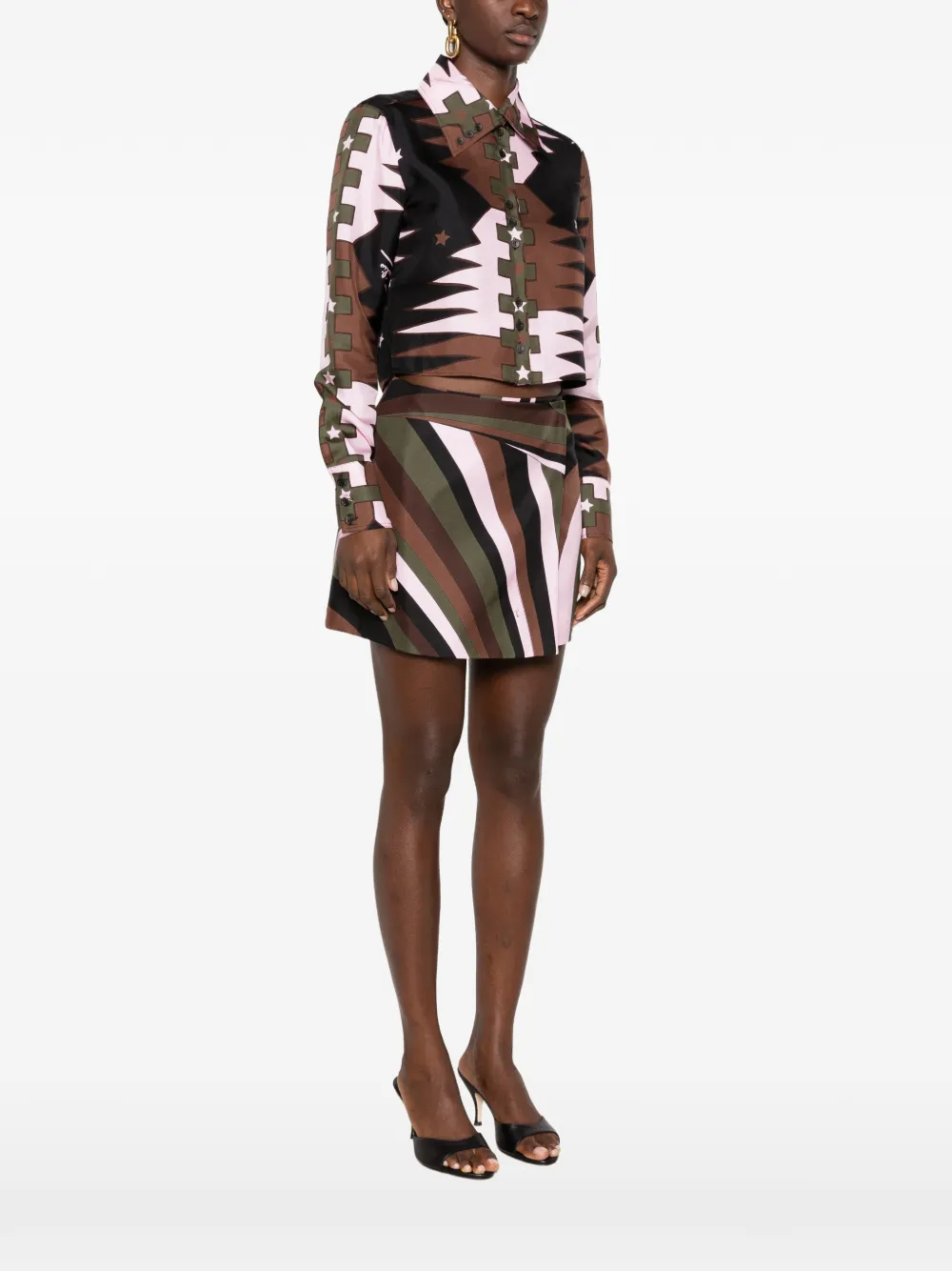 PUCCI Blouse met geometrische print Groen