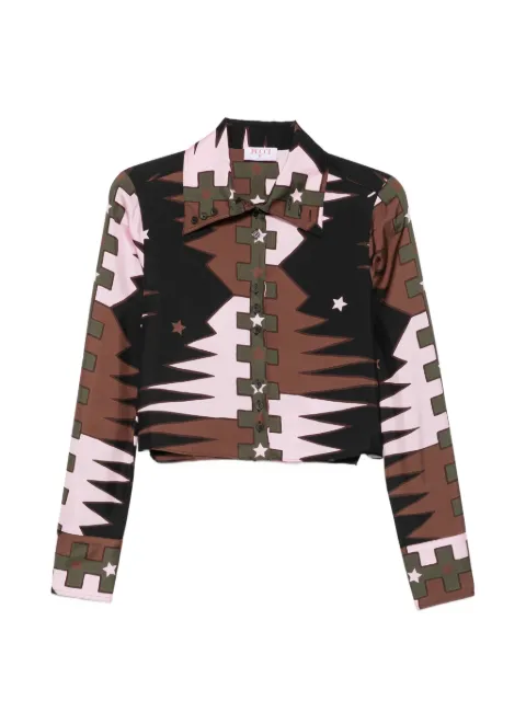 PUCCI chemise crop à motif géométrique