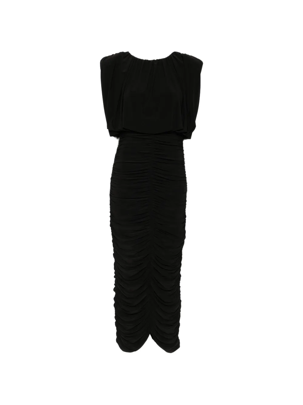 Aje Lunaria ruched sleeveless midi dress