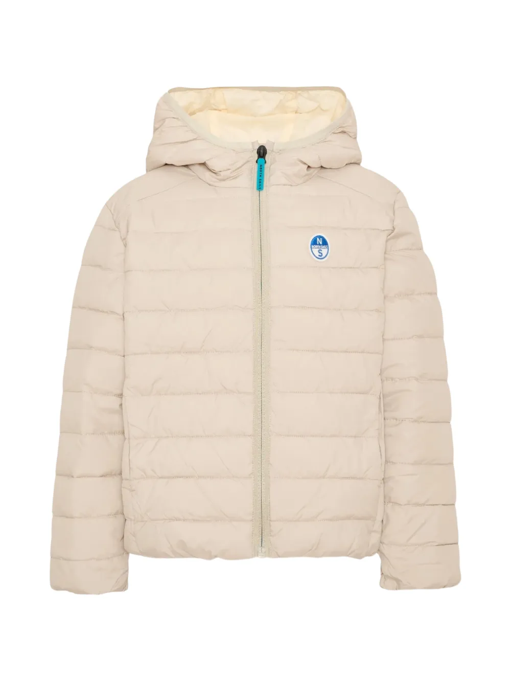 North Sails Kids logo-patch quilted jacket - Tons neutres North Sails Kids logo-patch quilted jacket - Tons neutres