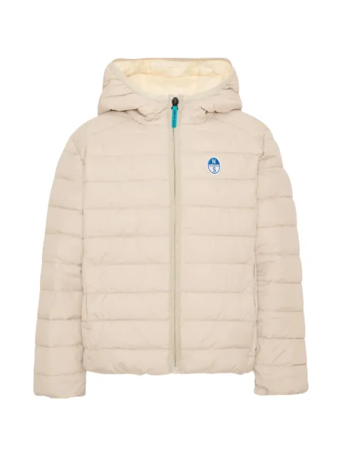 North Sails Kids logo-patch quilted jacket