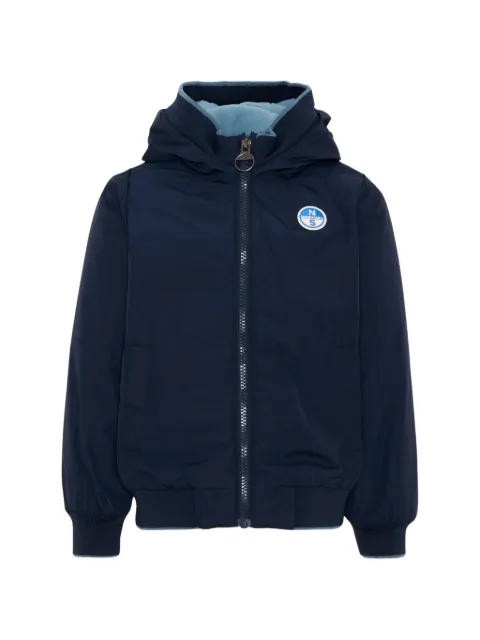 North Sails Kids logo-patch hooded jacket