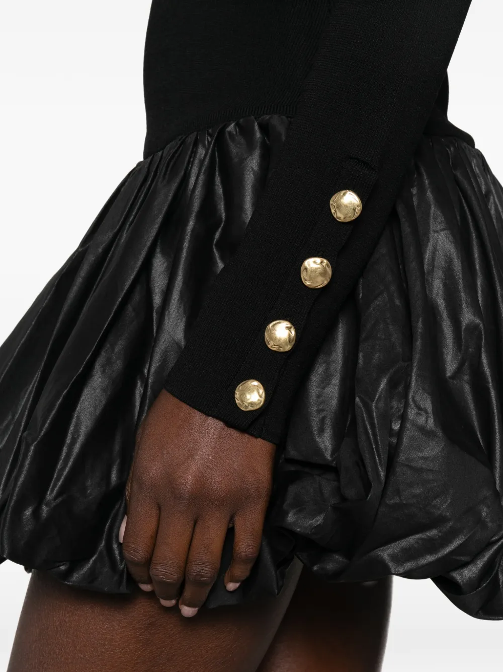 Aje Elodi mini-jurk met bubbelzoom Zwart