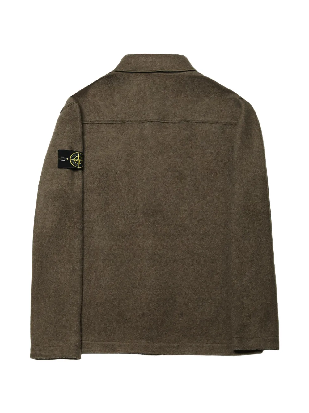 Stone Island Wollen shirtjack met Compass-patch Groen