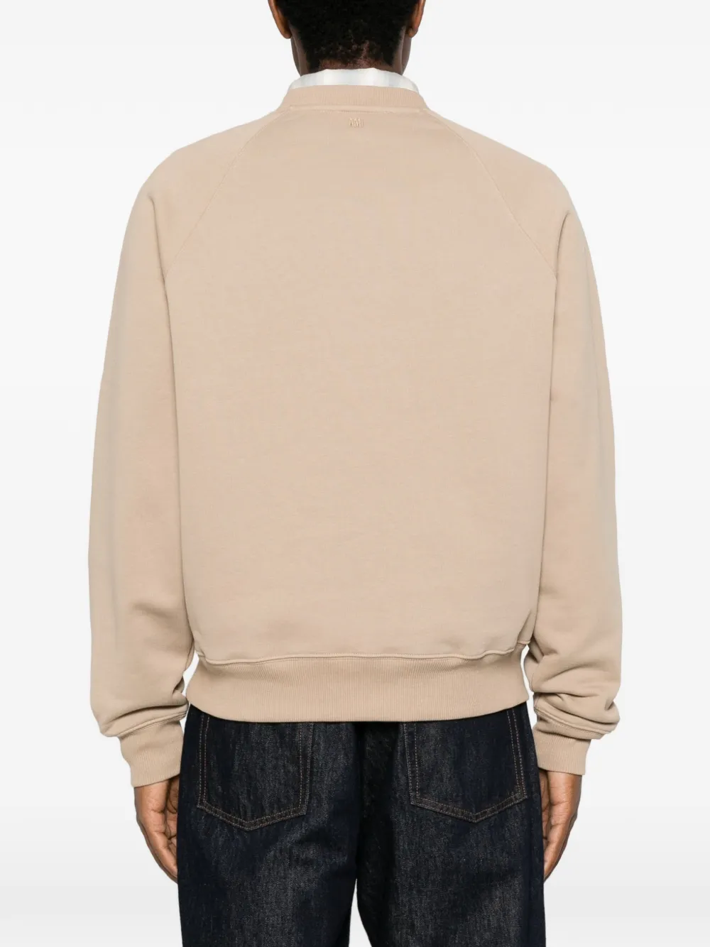 AMI Paris Ami de Coeur raglan-sleeve sweater Beige