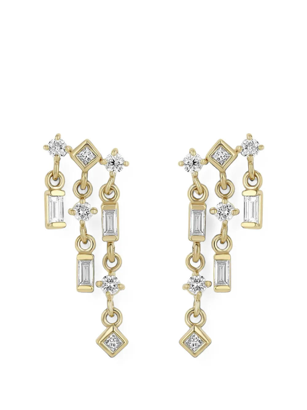 Zoë Chicco linked waterfall diamond earrings · OS