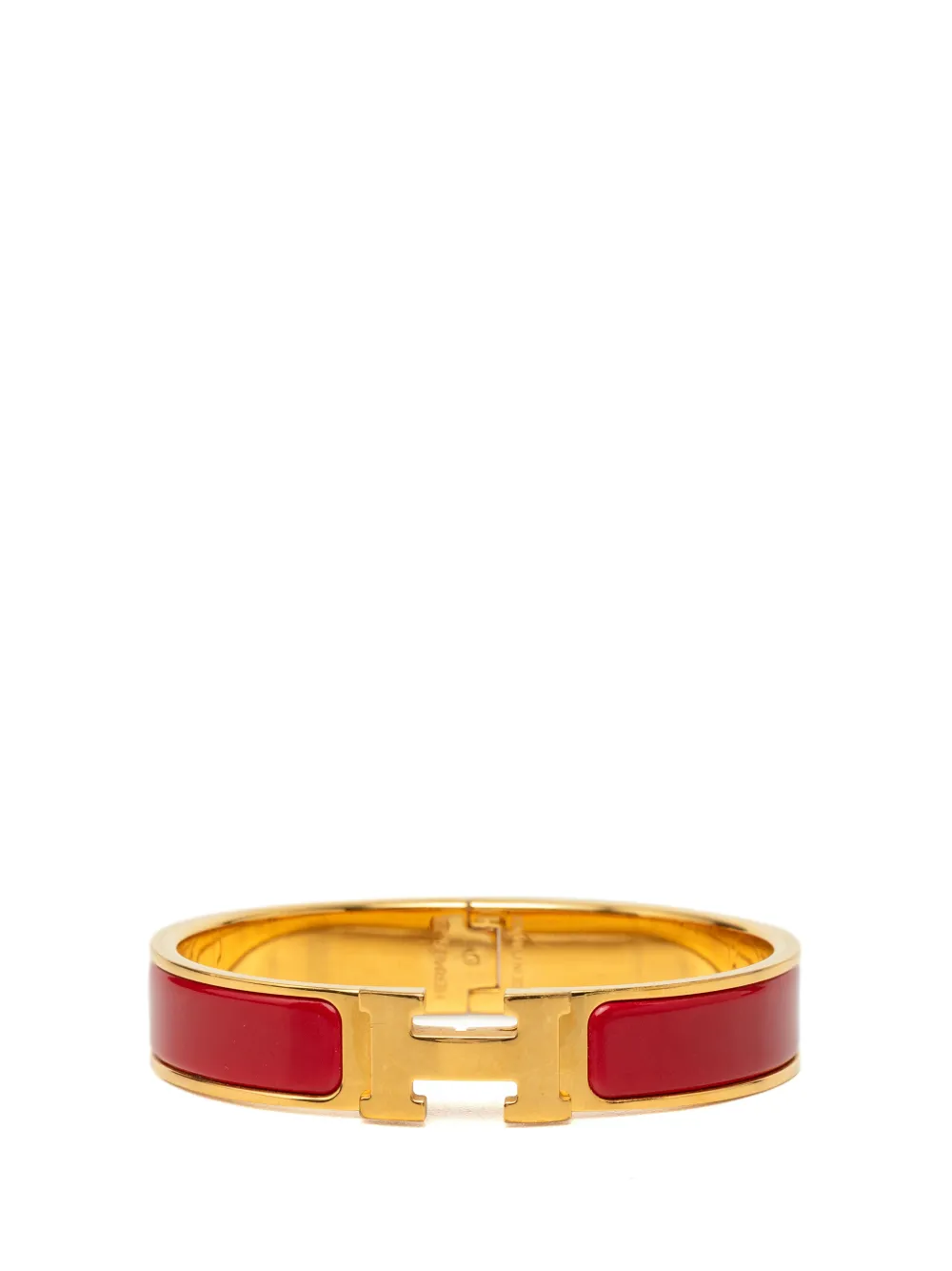 Hermès Pre-Owned 2000-2026 Narrow Enamel Clic H Bracelet PM costume bracelet - Rosso