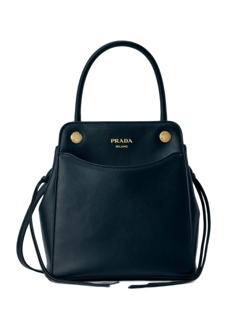 Prada Carry kleine leren handtas Zwart