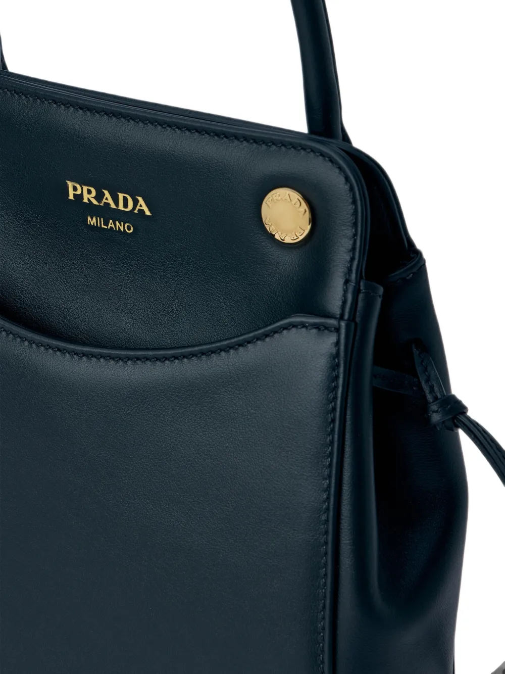 Prada Carry kleine leren handtas Zwart