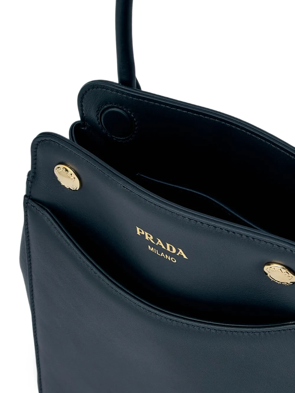 Prada Carry kleine leren handtas Zwart