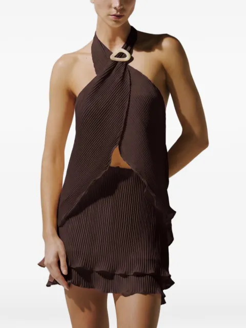 Baobab Lira pleated halterneck blouse