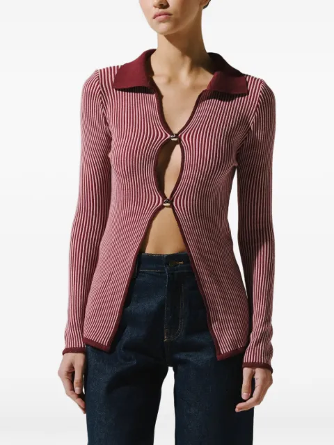 Baobab Federica striped ribbed-knit shirt