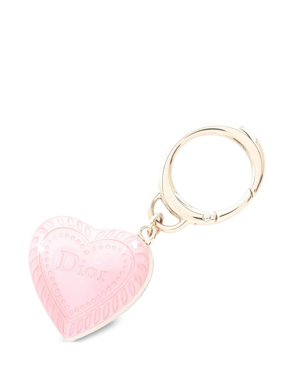 Christian Dior Pre-Owned 2010s heart mirror bag charm - Gold