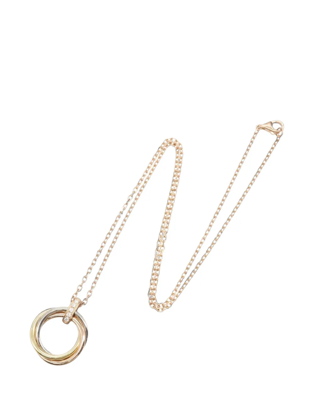 Cartier 2010s Trinity Pearl Halskette mit Diamant - Gold