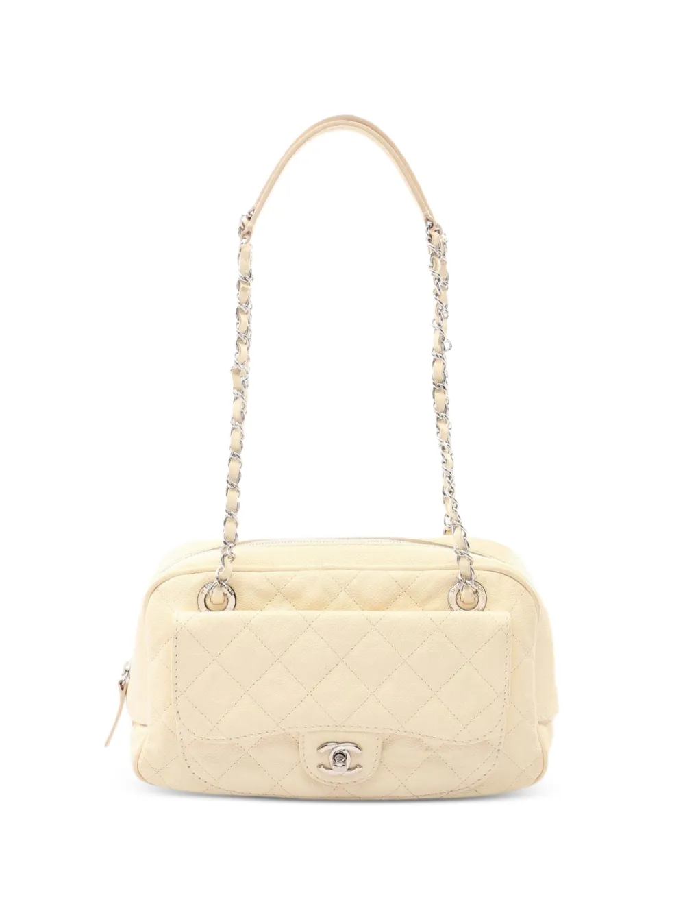 CHANEL Pre-Owned 2012-2013 Matelassé Caviar shoulder bag - Toni neutri