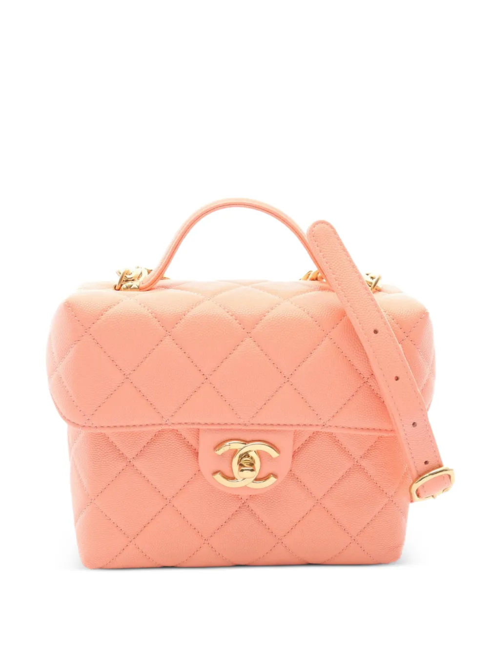 CHANEL Pre-Owned 2021 small matelassé Caviar shoulder bag - Rosa