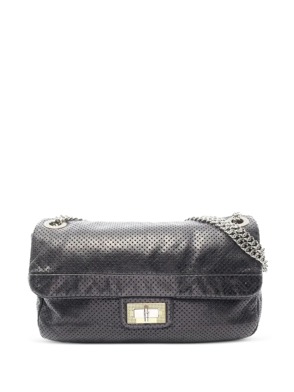CHANEL Pre-Owned 2008-2009 2.55 perforated shoulder bag - Nero