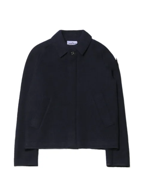 Stone Island logo-patch button-up sweater