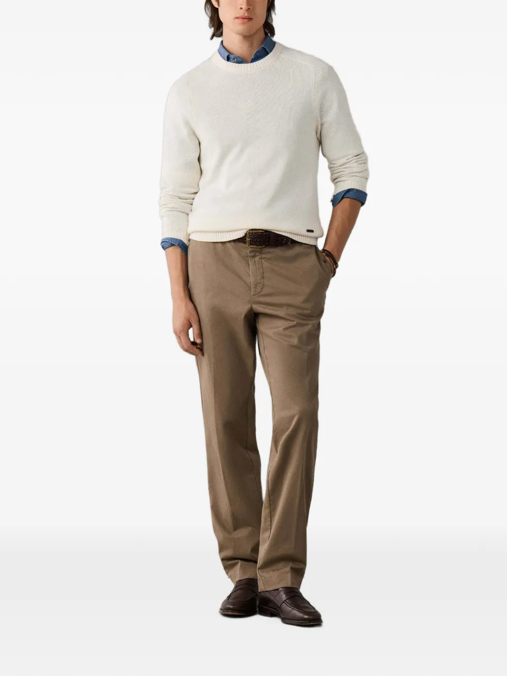 Hackett London Sanderson tailored-fit chino trousers Bruin