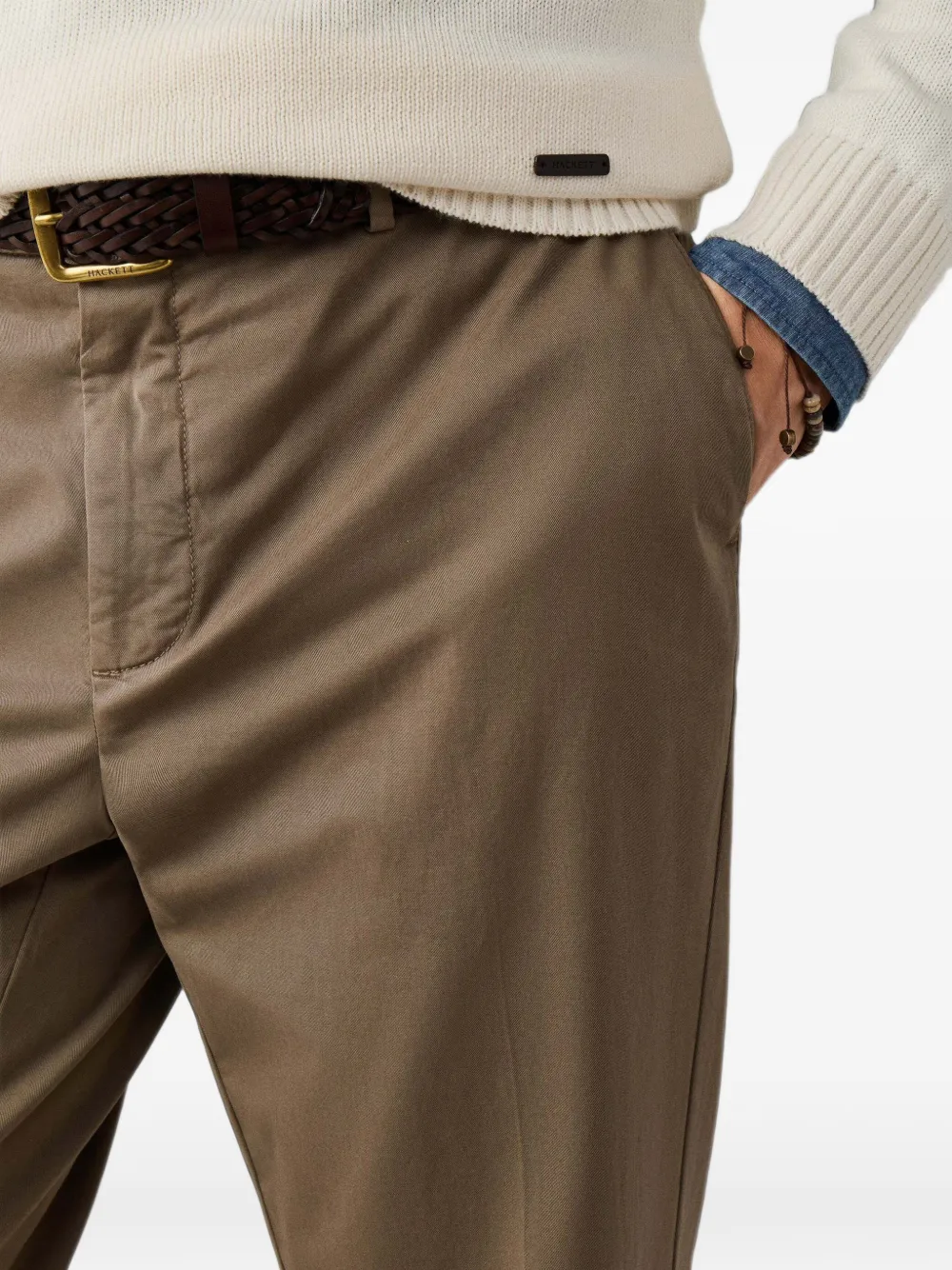 Hackett London Sanderson tailored-fit chino trousers Bruin