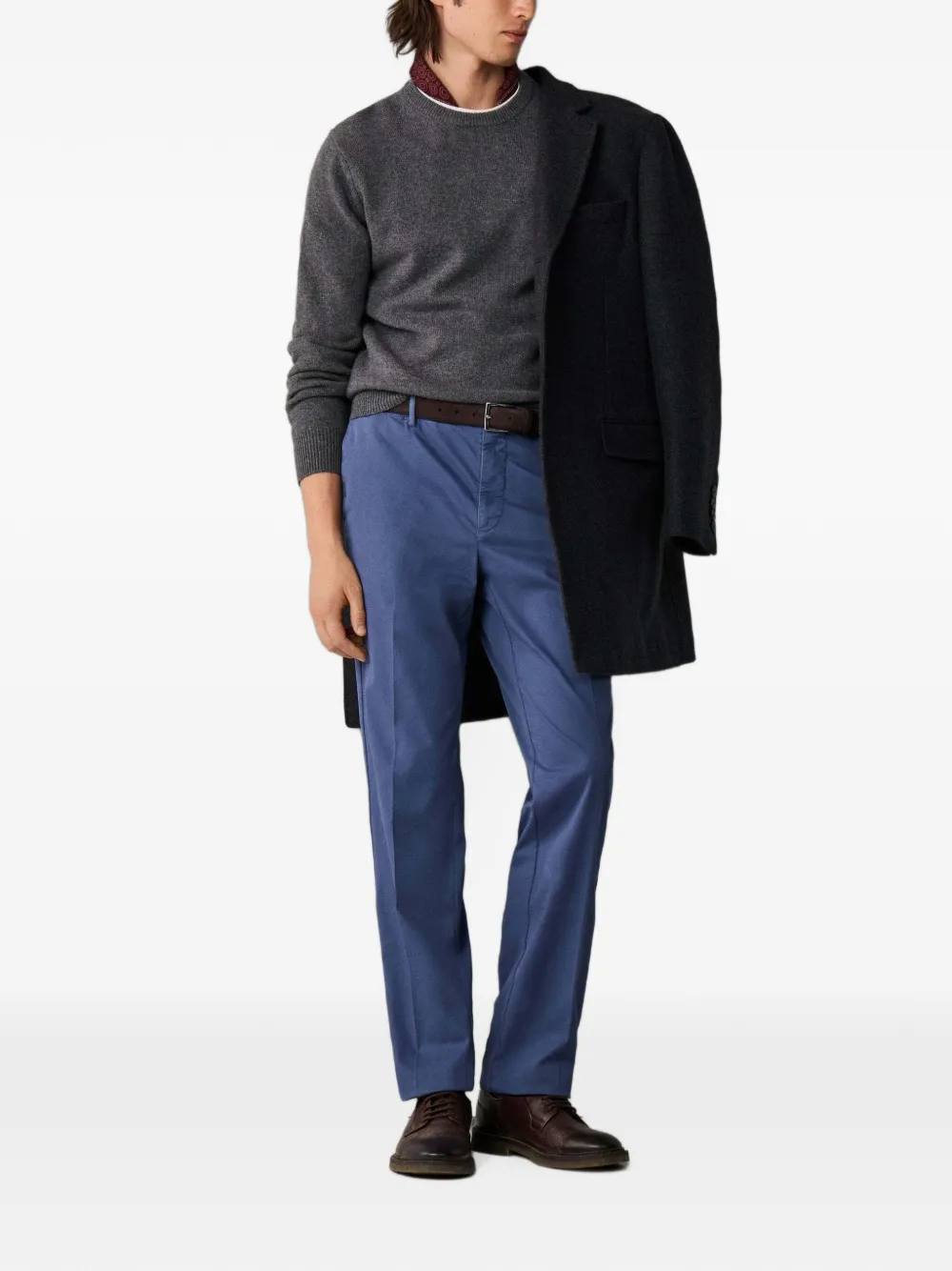 Hackett London Sanderson chino met getailleerde pasvorm Blauw