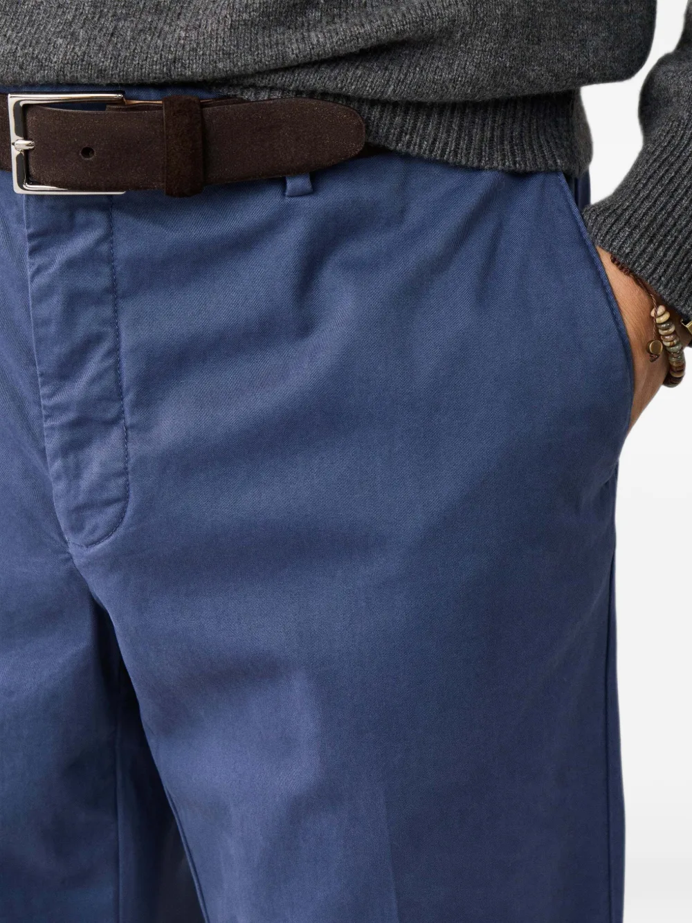 Hackett London Sanderson chino met getailleerde pasvorm Blauw