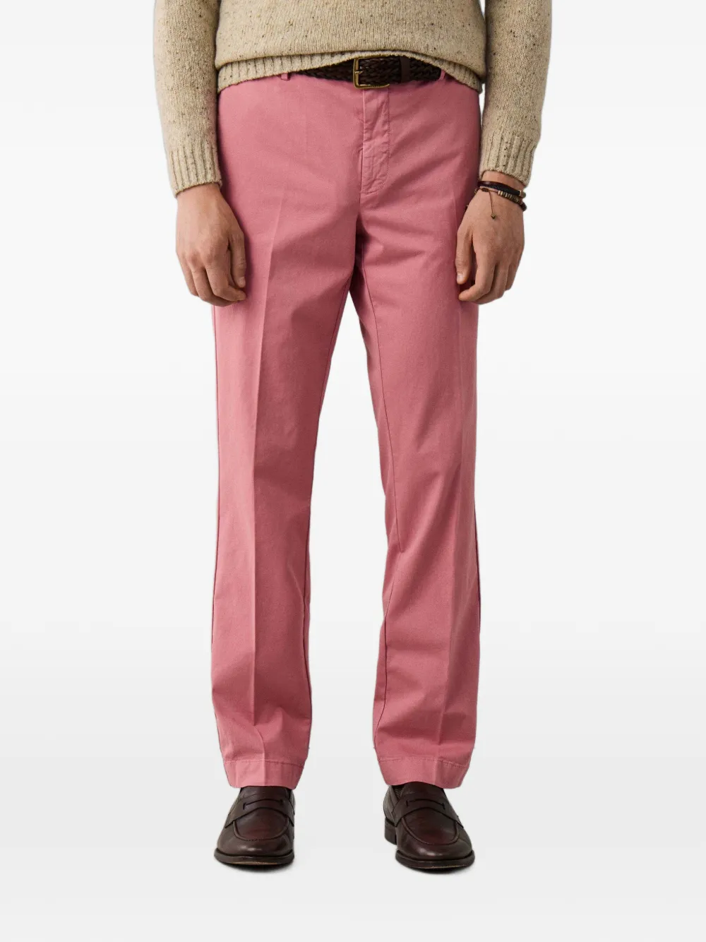Hackett London Sanderson chino met getailleerde pasvorm Roze