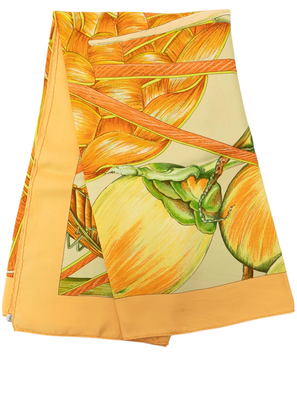 Hermès Pre-Owned 1990-2010 Jardin Creole Silk Scarf 90 scarves - Arancione