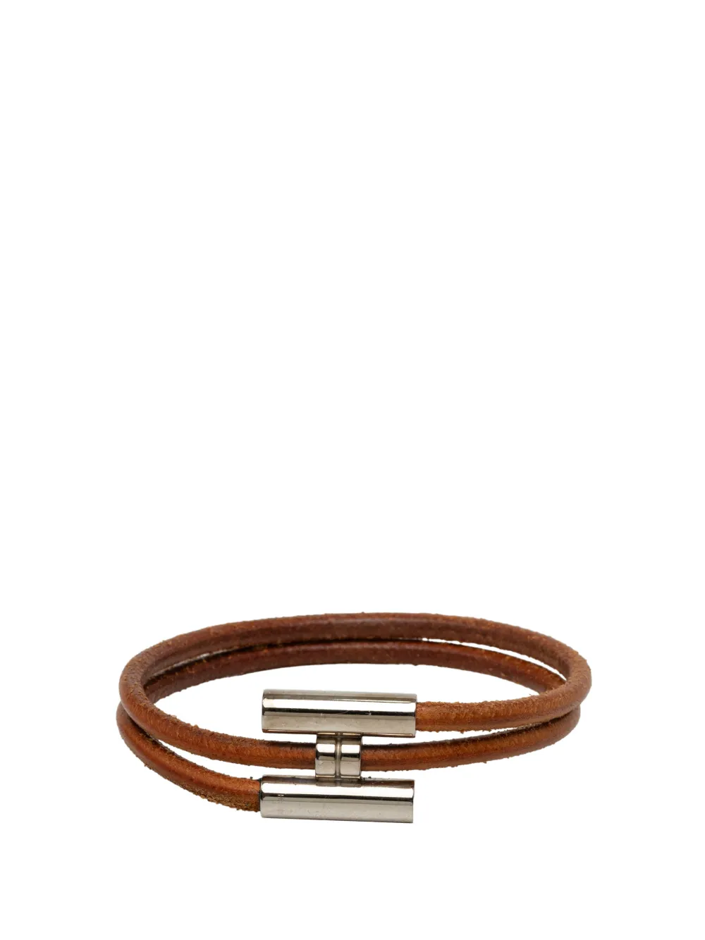 Hermès Pre-Owned 2010-2026 Leather Tournis Tresse Bracelet costume bracelet - Marrone