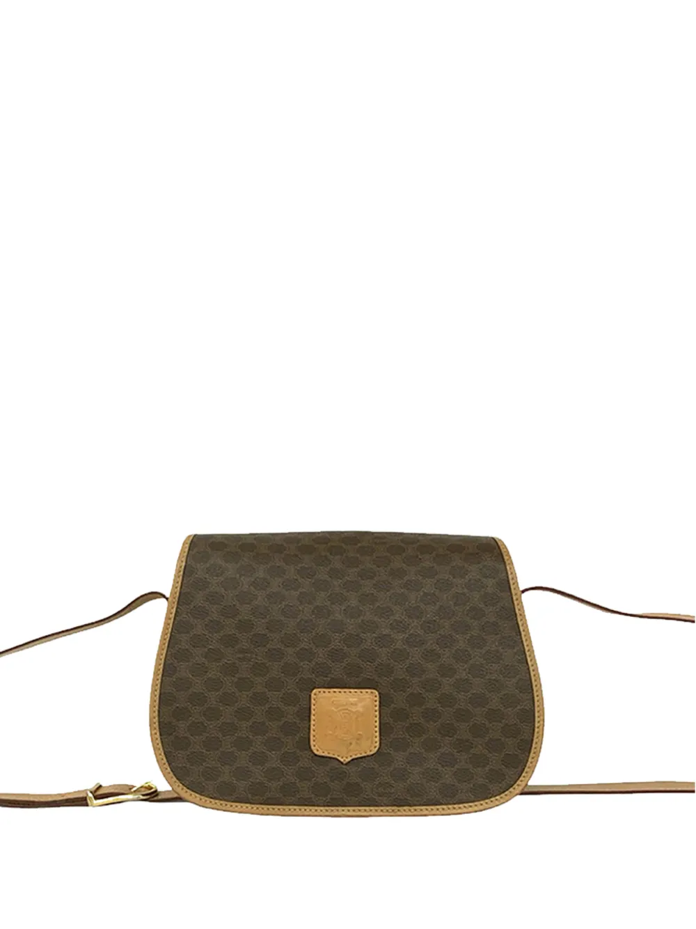 Celine Pre-Owned 2014 Macadam Coated Canvas crossbody bag - Marrone