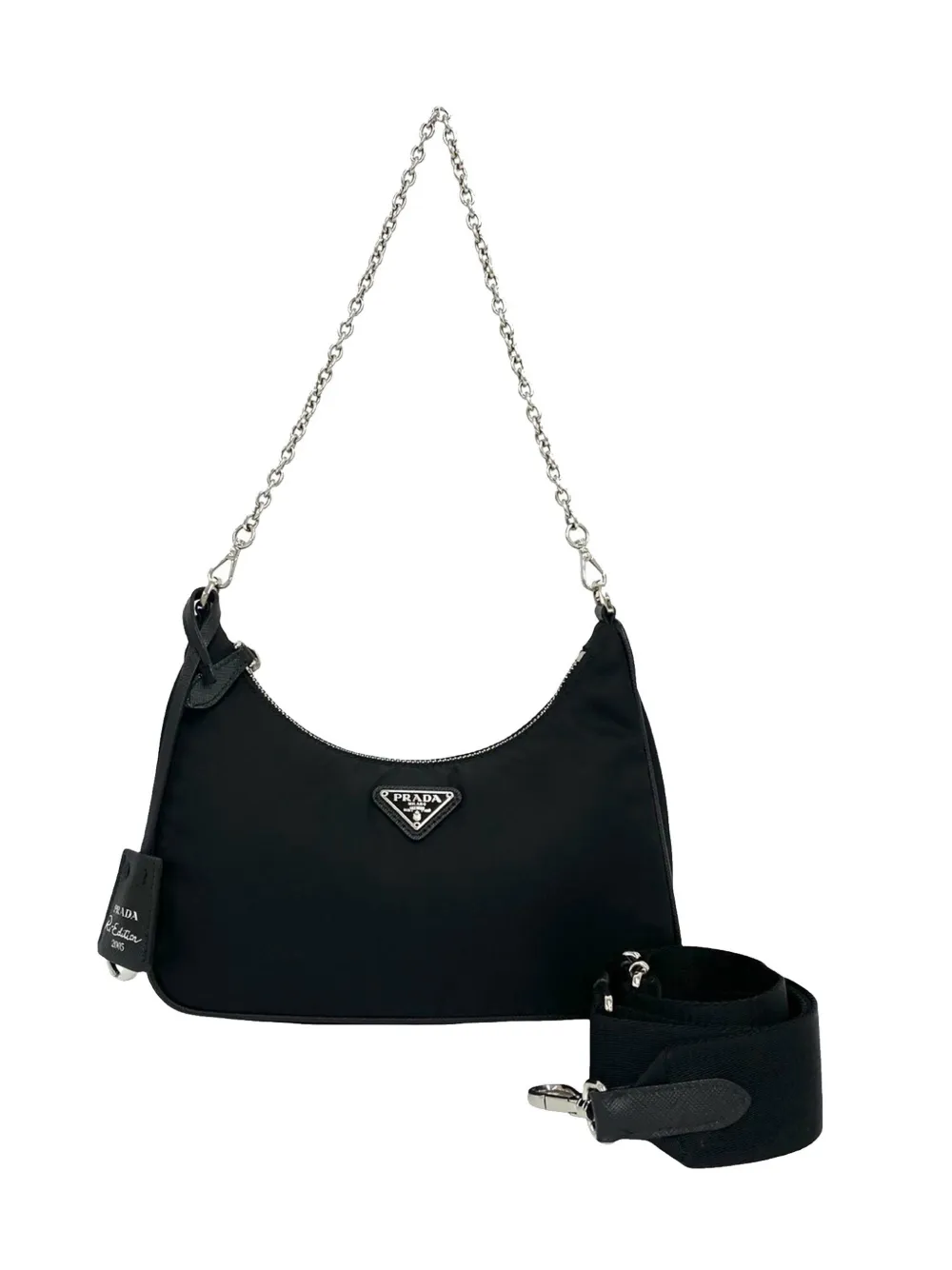 Prada Pre-Owned 2019-2026 Tessuto Re Edition 2005 Satchel-Tasche - Schwarz