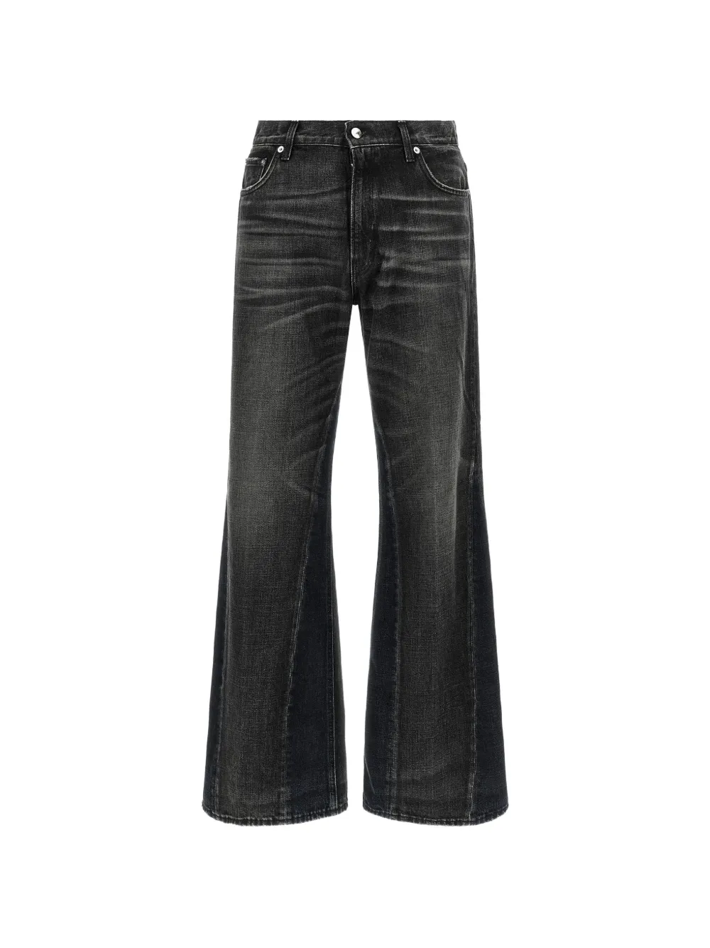 Haikure faded-effect panelled jeans - Schwarz