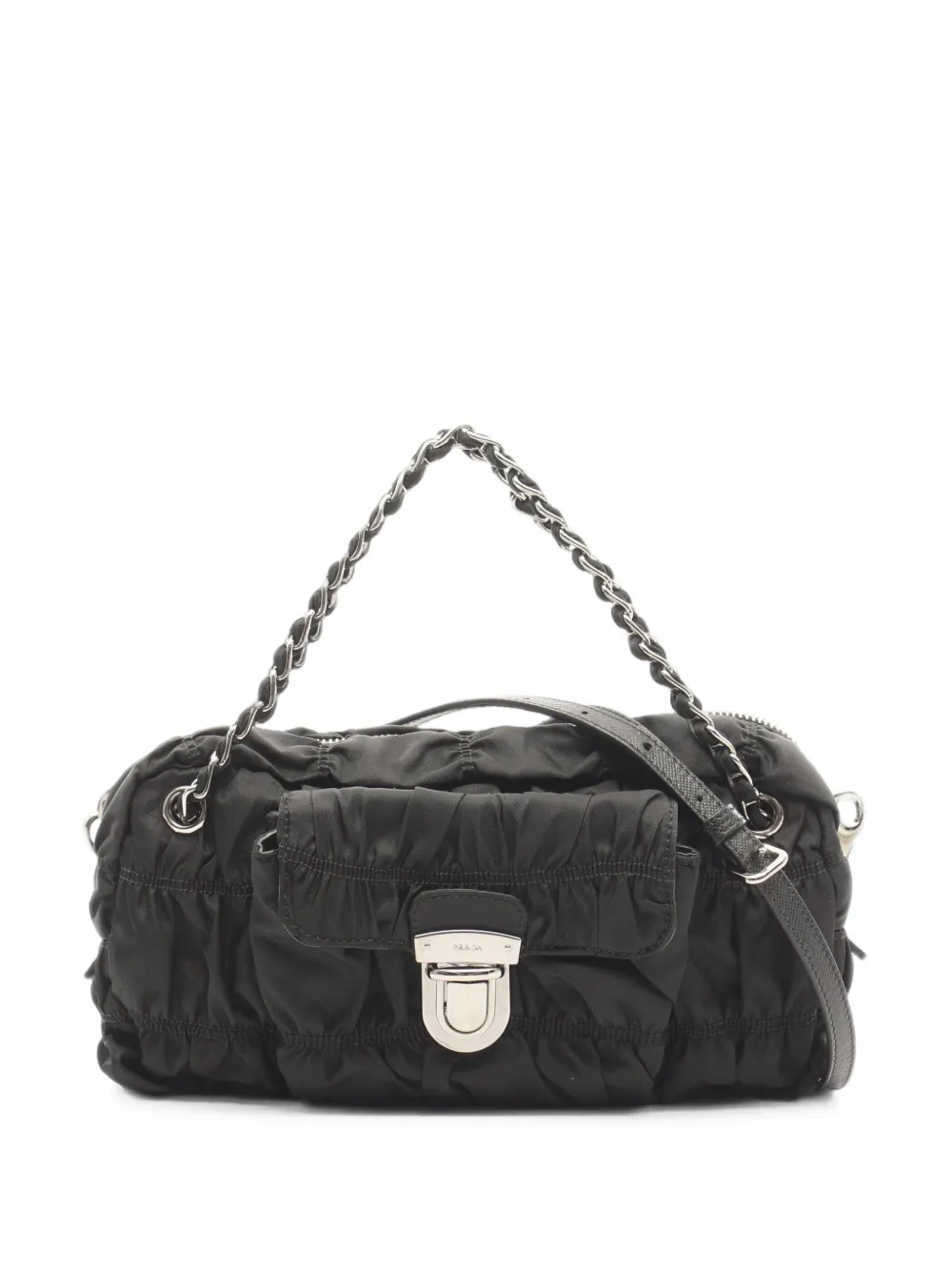Prada Pre-Owned 2010s Tessuto Gaufre shoulder bag - Nero