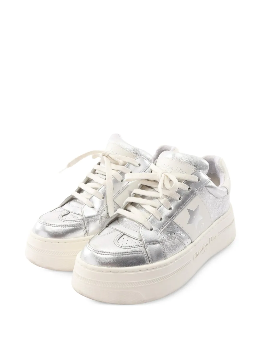 Christian Dior Pre-Owned 2000s Star Plateau-Sneakers - Silber