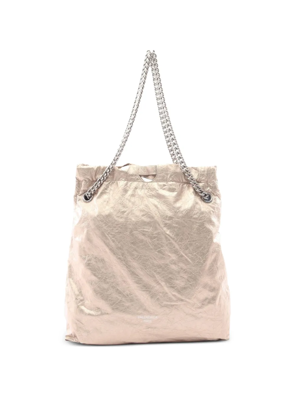 Balenciaga Pre-Owned 2010s kleiner Crush Tote Bag mit Kette - Gold
