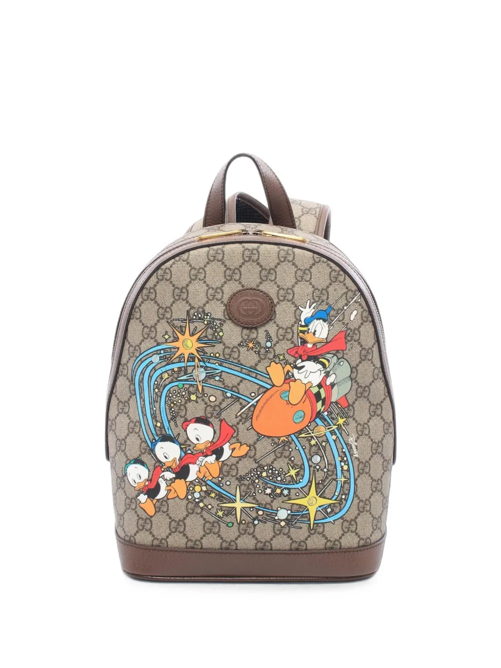 Gucci Pre-Owned 2010s x Disney GG Supreme Donald Duck Rucksack - Nude