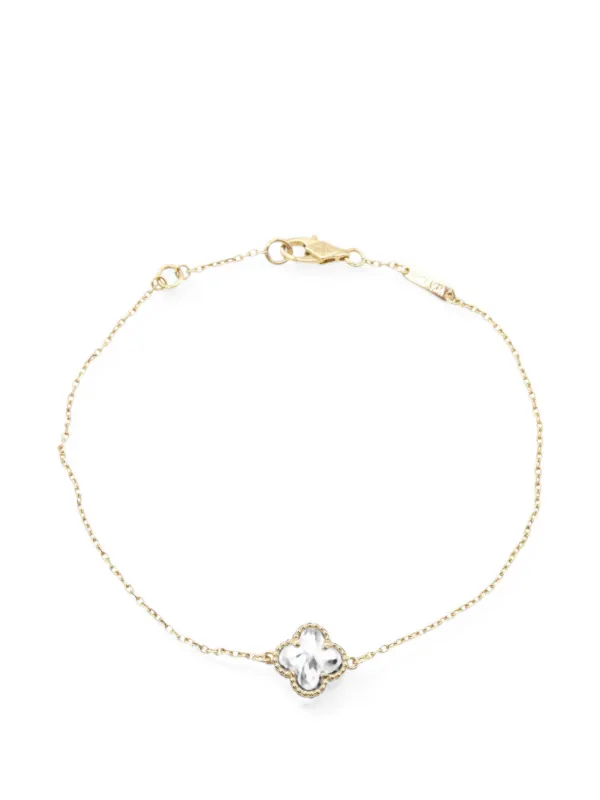 Van Cleef & Arpels Pre-owned 2010s Sweet Alhambra Mother-of-pearl Bracelet in Gold