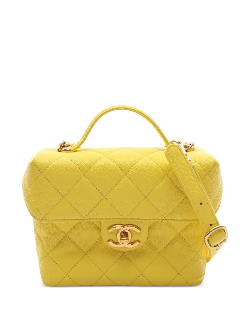CHANEL Pre-Owned 2021 small Vanity two-way shoulder bag - Giallo