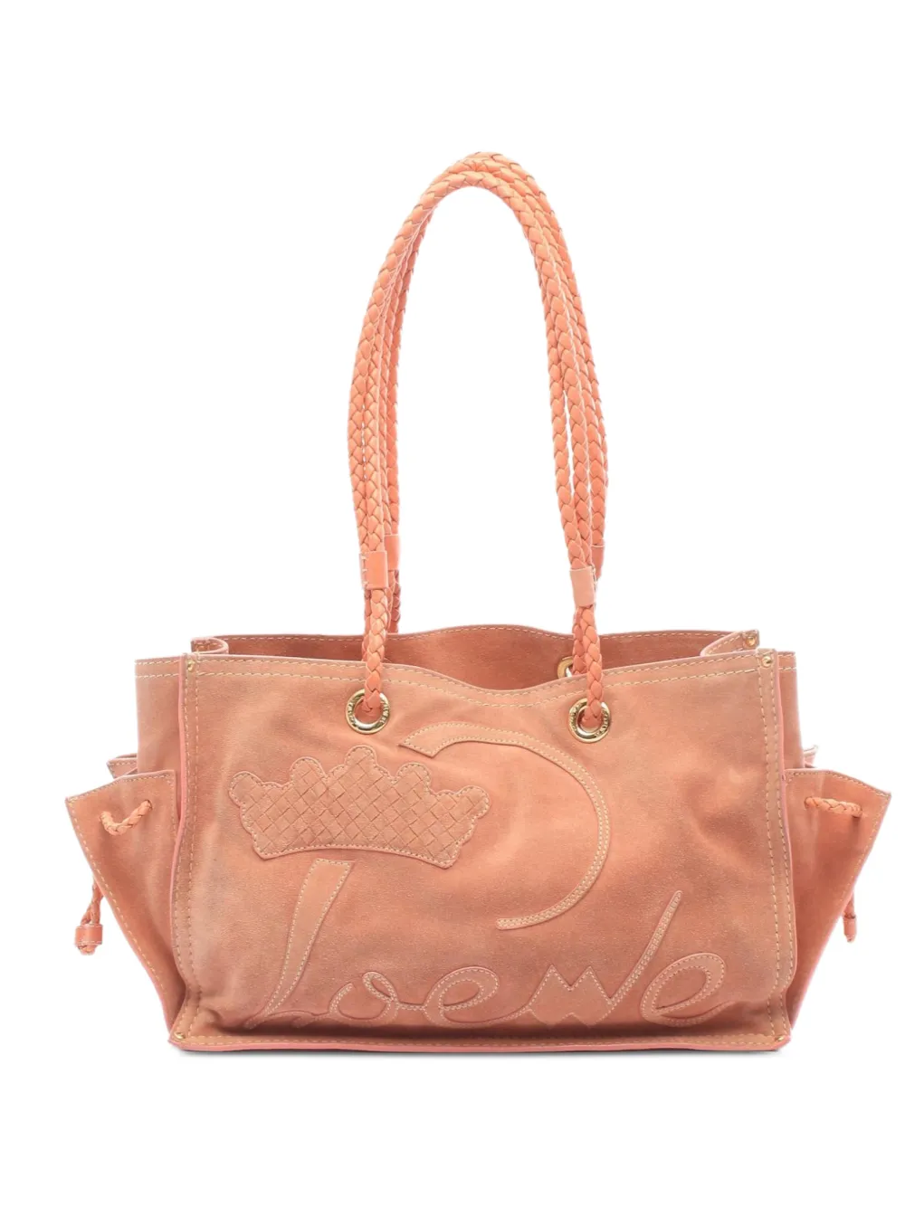 Loewe Pre-Owned sac à main à patch couronne (années 2000) - Orange