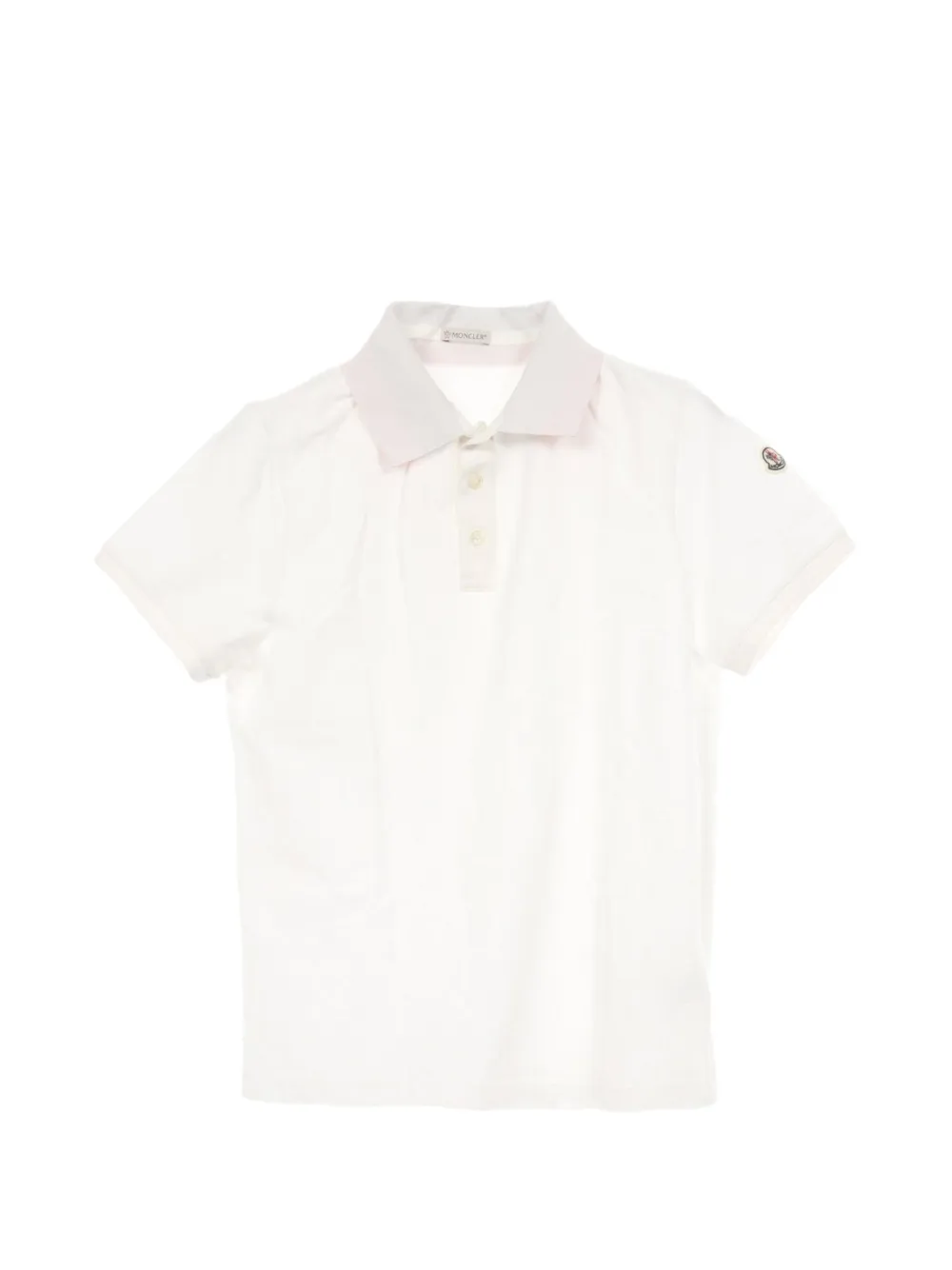 Moncler 2010s logo-patch polo shirt | White | Image 1