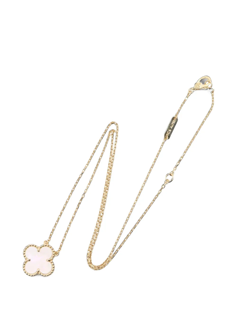 Van Cleef & Arpels Pre-Owned Vintage Alhambra Halskette mit Perlmutt - Gold