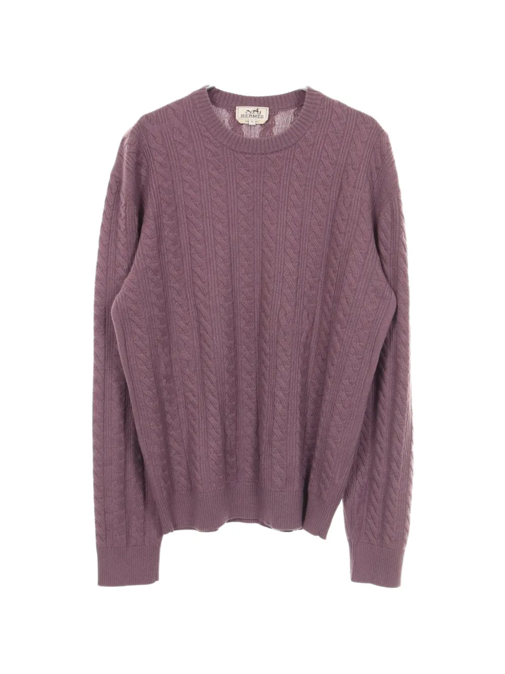 Hermès Pre-Owned 2010s Pullover mit Zopfmuster - Violett