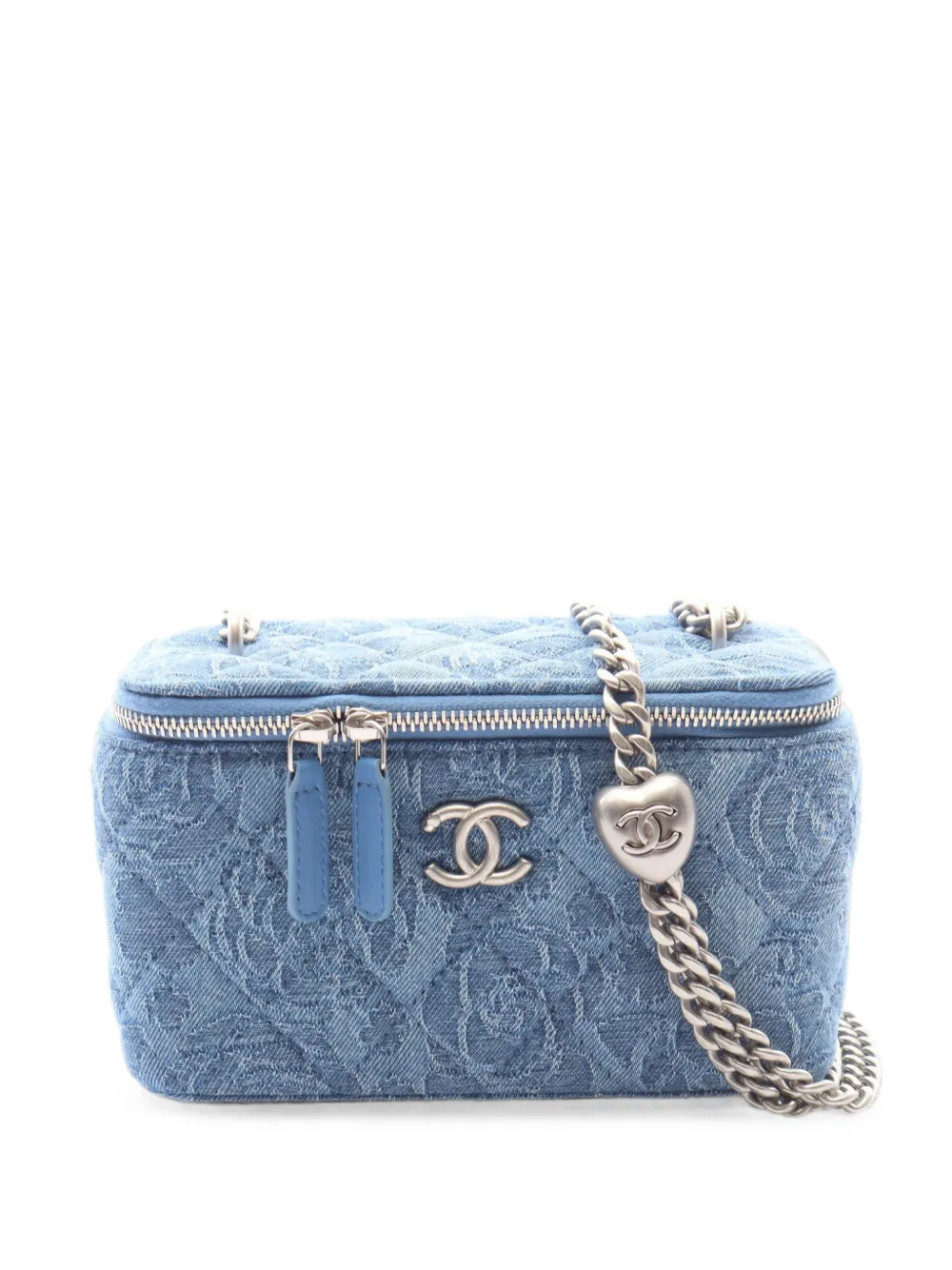 CHANEL Pre-Owned Vanity matelassé chain bag - Blu