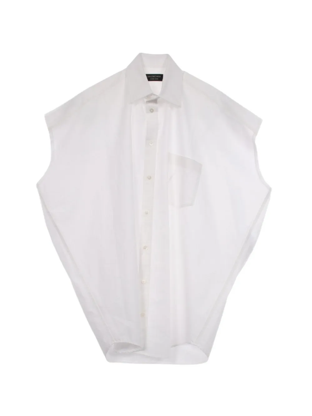 Balenciaga Pre-Owned chemise sans manches Garde-Robe (années 2010) - Blanc Balenciaga Pre-Owned chemise sans manches Garde-Robe (années 2010) - Blanc