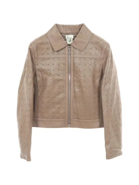 Hermès Pre-Owned 2010s perforated leather jacket