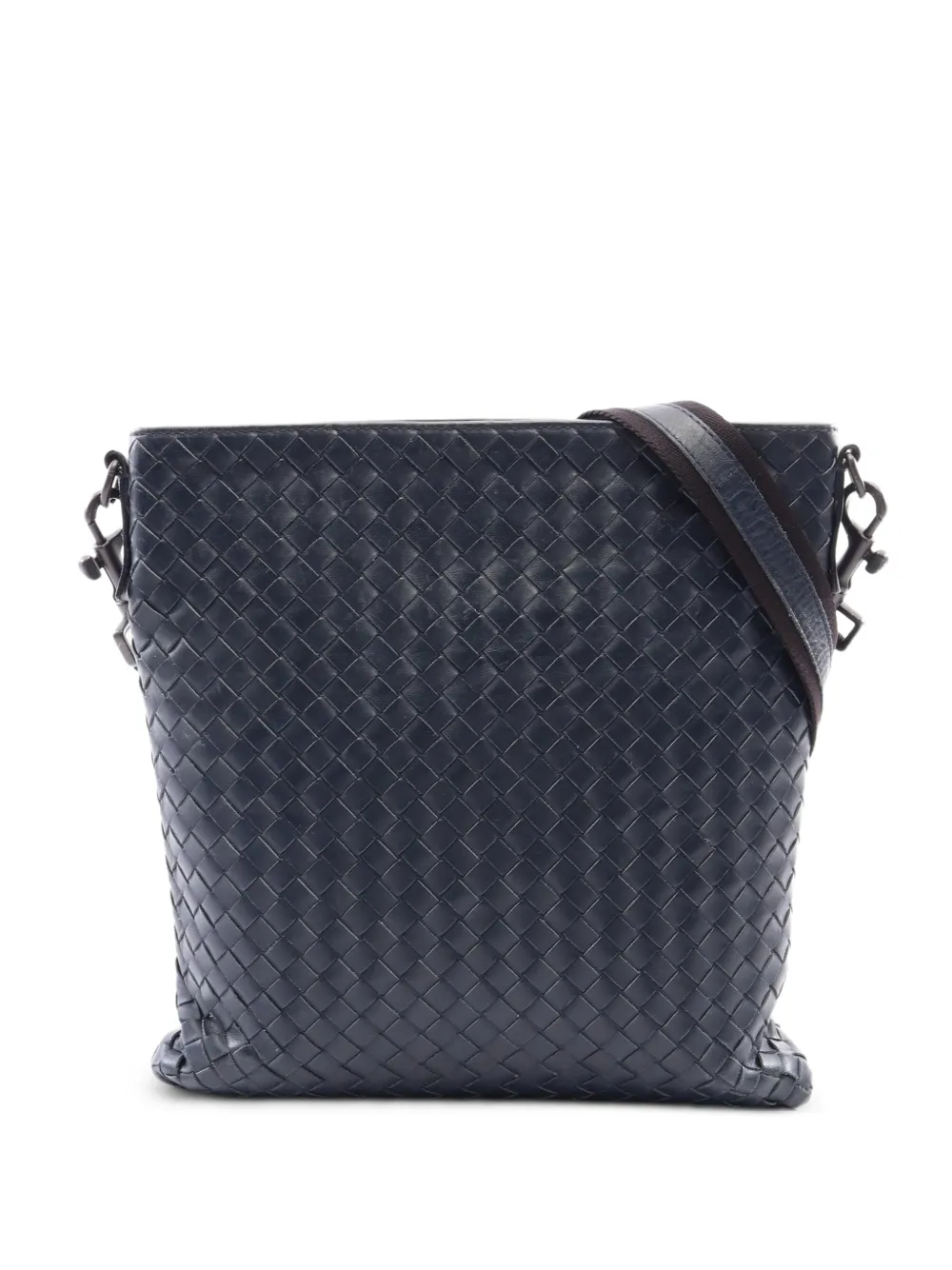 Bottega Veneta Pre-Owned petit sacoche en cuir Intrecciato (années 2000) - Bleu Bottega Veneta Pre-Owned petit sacoche en cuir Intrecciato (années 2000) - Bleu
