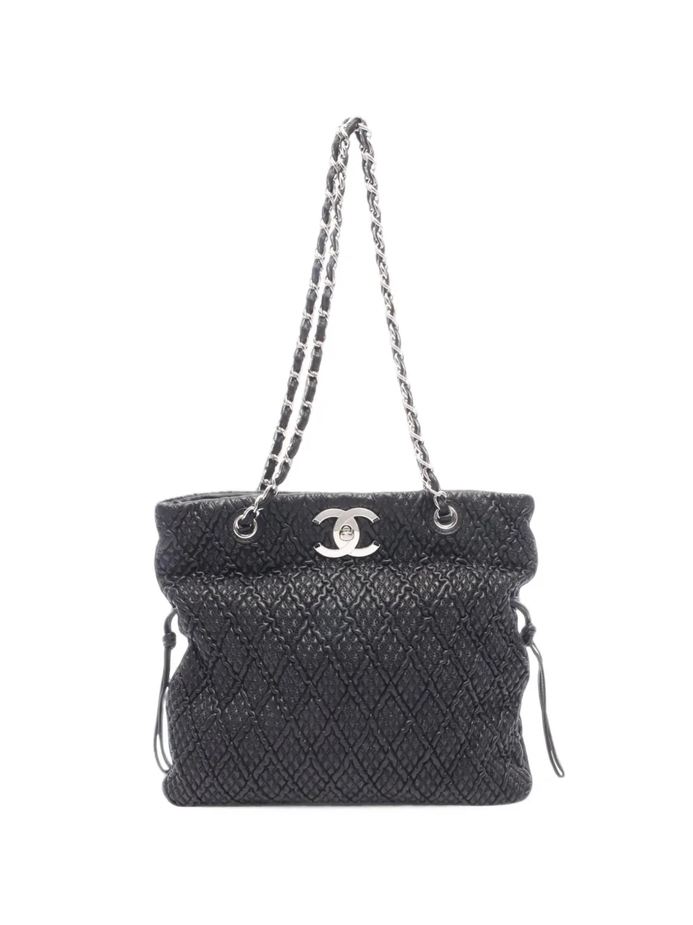 CHANEL Pre-Owned 2009-2010 gesteppter Tote Bag mit Kette - Schwarz