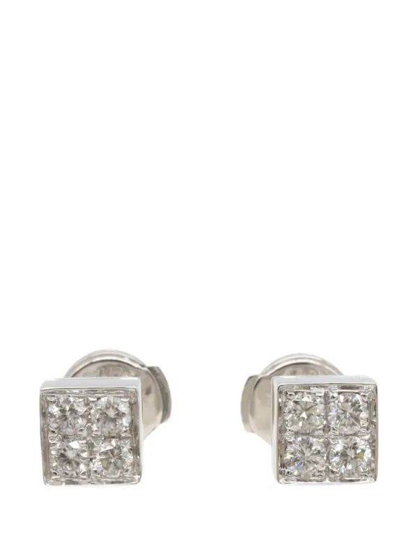 Bvlgari Pre-owned 2010s Lucia Diamond Earrings in Silver