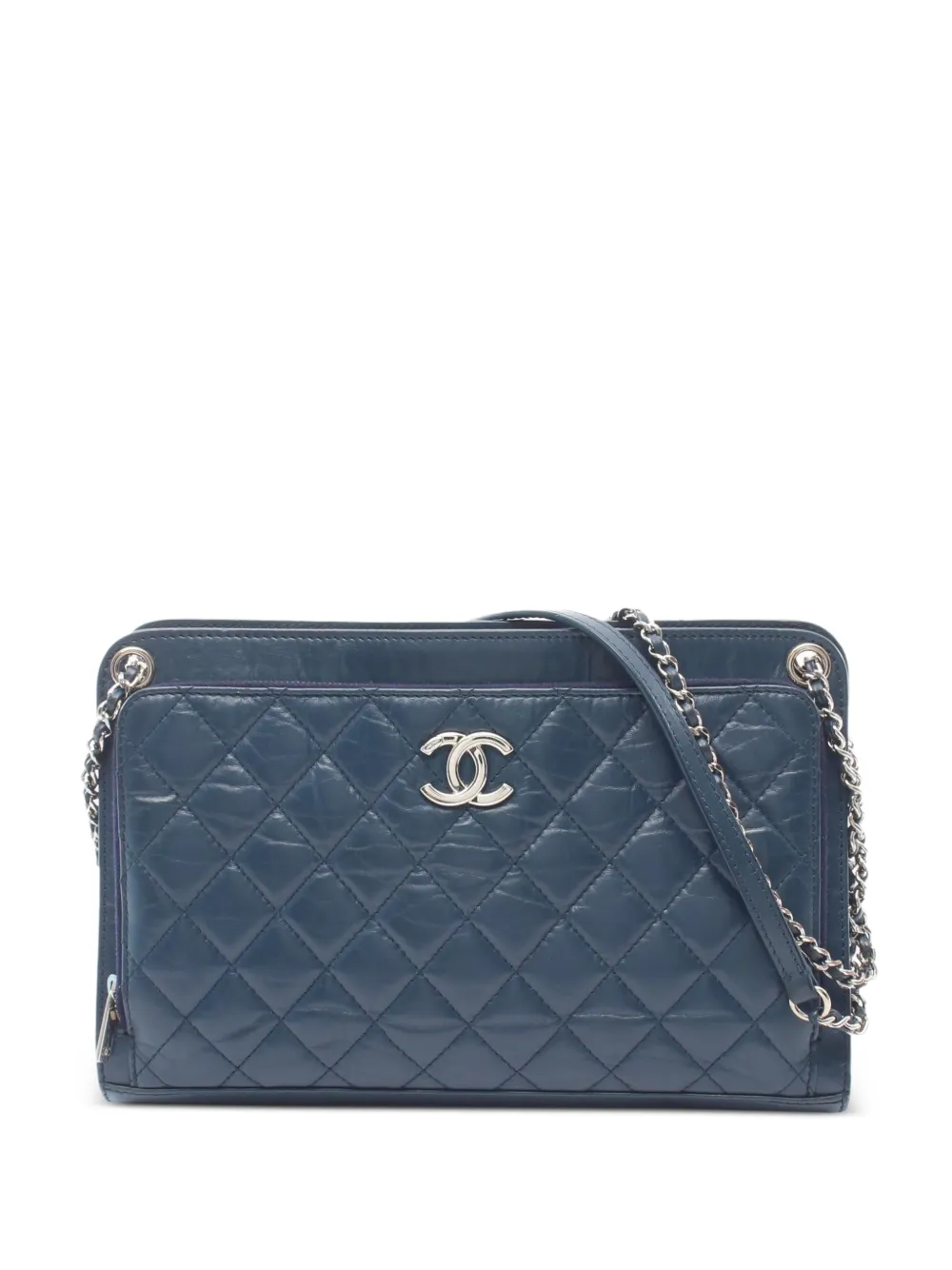 CHANEL Pre-Owned 2018 Matelassé shoulder bag - Blu