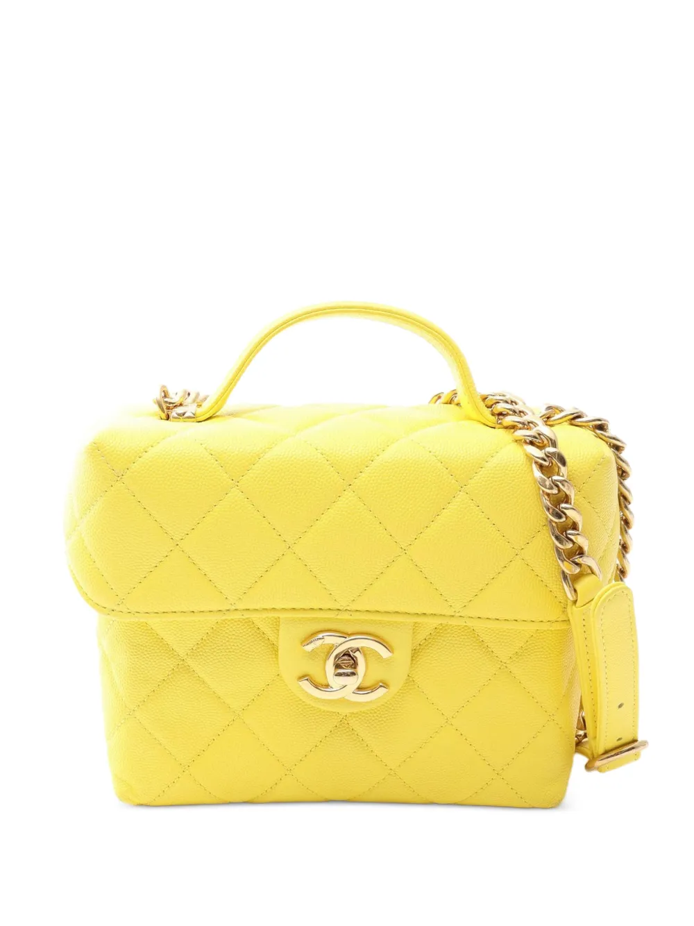 CHANEL Pre-Owned small Matelassé vanity bag - Giallo